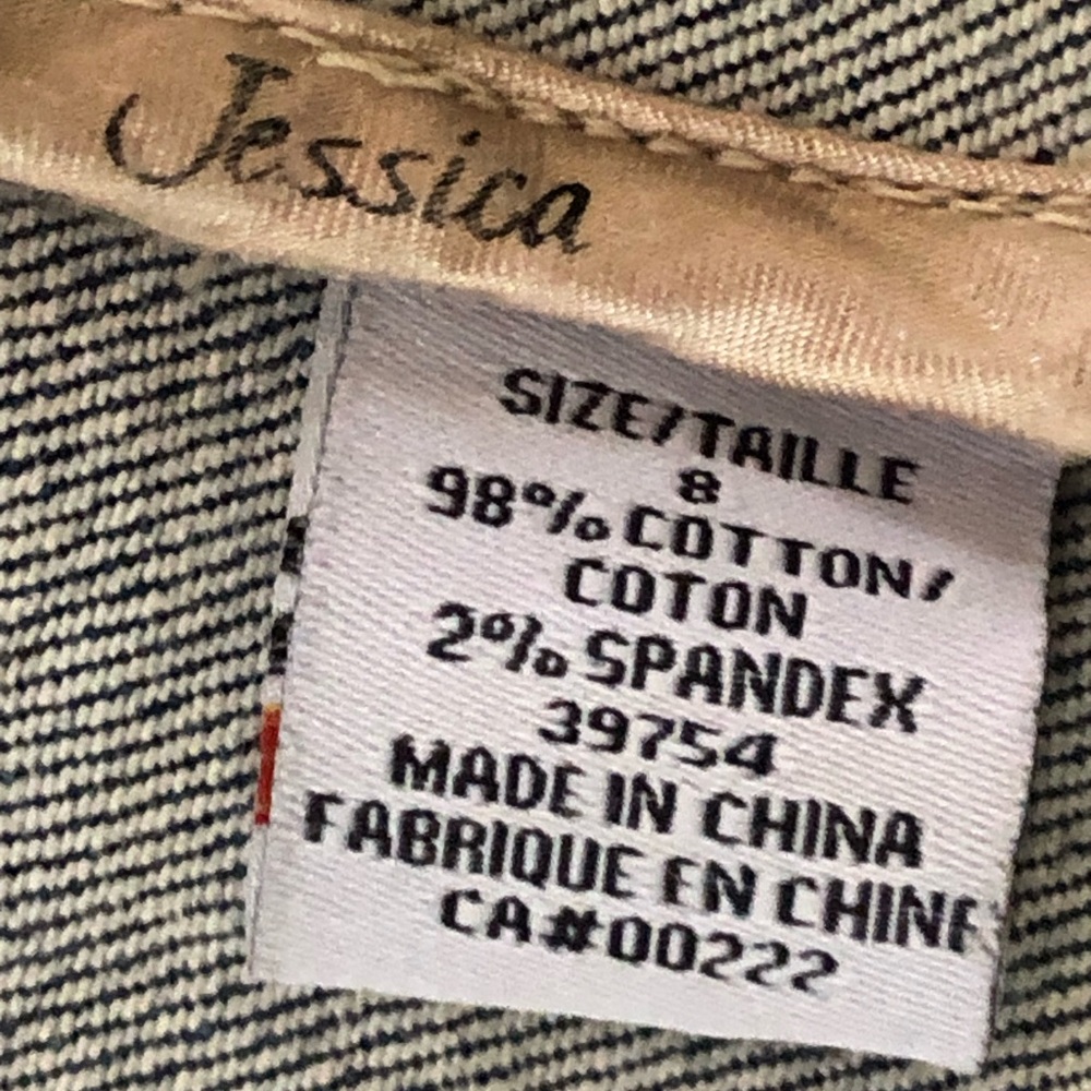 Jessica Sport Denim Jean Tapered Jacket Size 8 Vintage - Picture 6 of 8